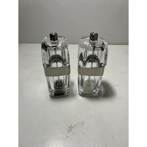 CLEAR Acrylic Salt Shaker Pepper Mill Grinder 5” Ribbed Grip Kitchen